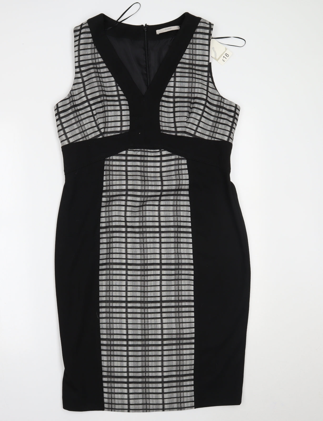 George Womens Black Striped  Pencil Dress  Size 14