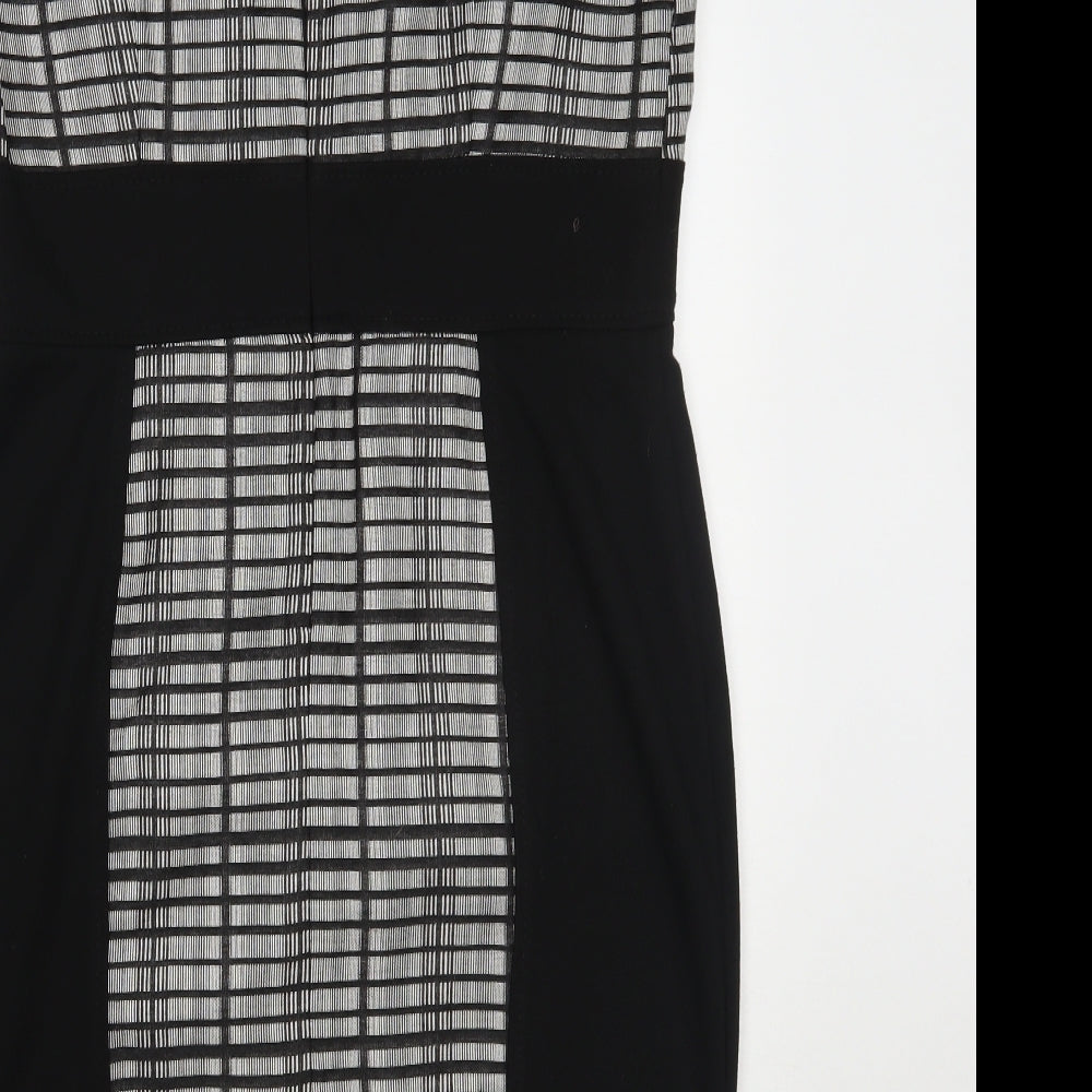 George Womens Black Striped  Pencil Dress  Size 14