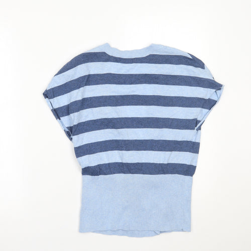 Red Herring Womens Blue Striped  Cardigan Jumper Size 14