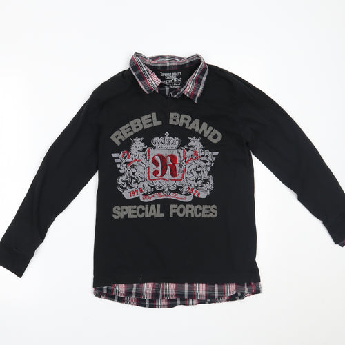 Matalan Boys Black   Basic Casual Size 10-11 Years