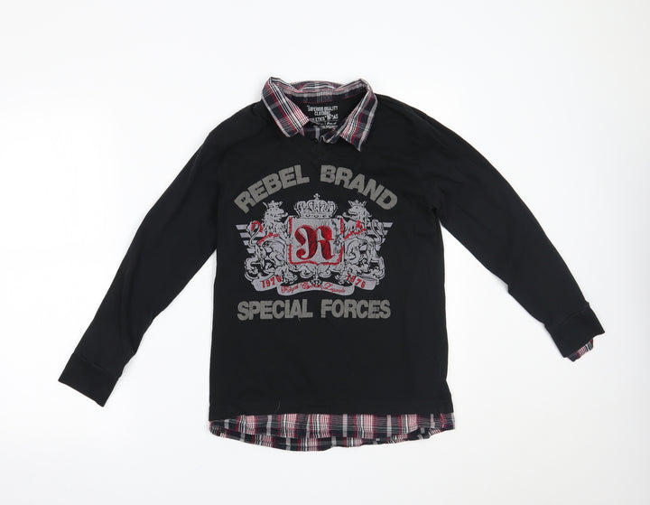 Matalan Boys Black   Basic Casual Size 10-11 Years
