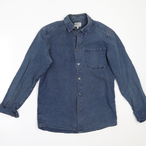 Wezc Mens Blue    Button-Up Size S