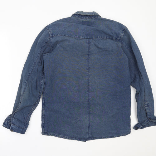 Wezc Mens Blue    Button-Up Size S