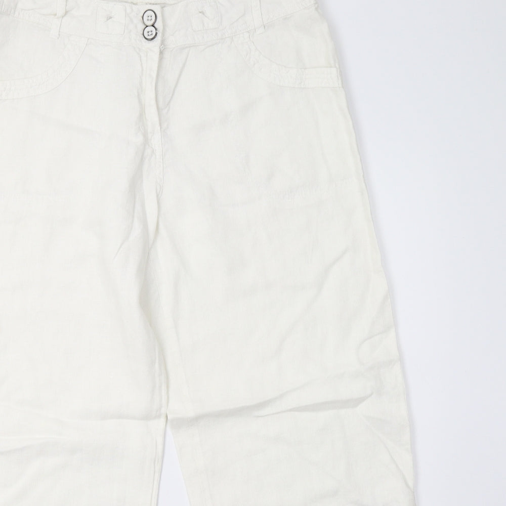 George Womens White   Trousers  Size 14 L29 in