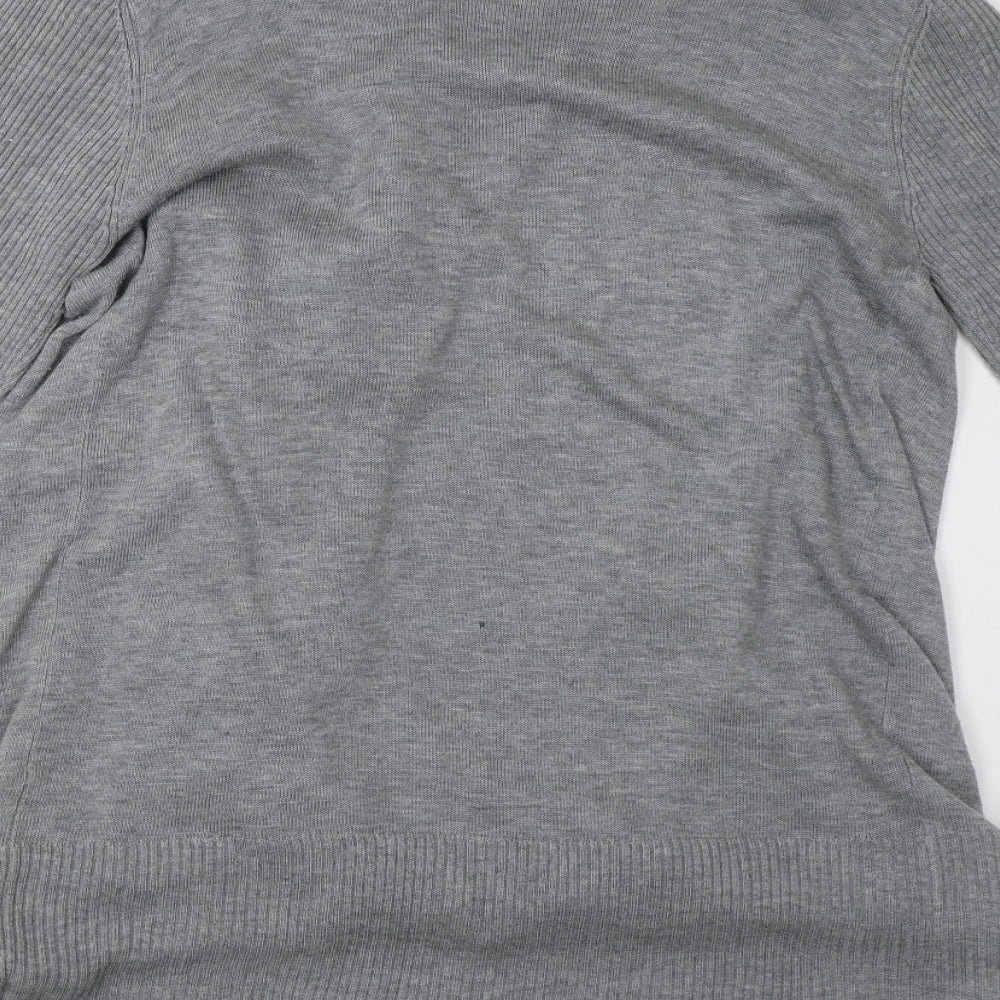Primark Womens Grey  Knit Cardigan Jumper Size 12