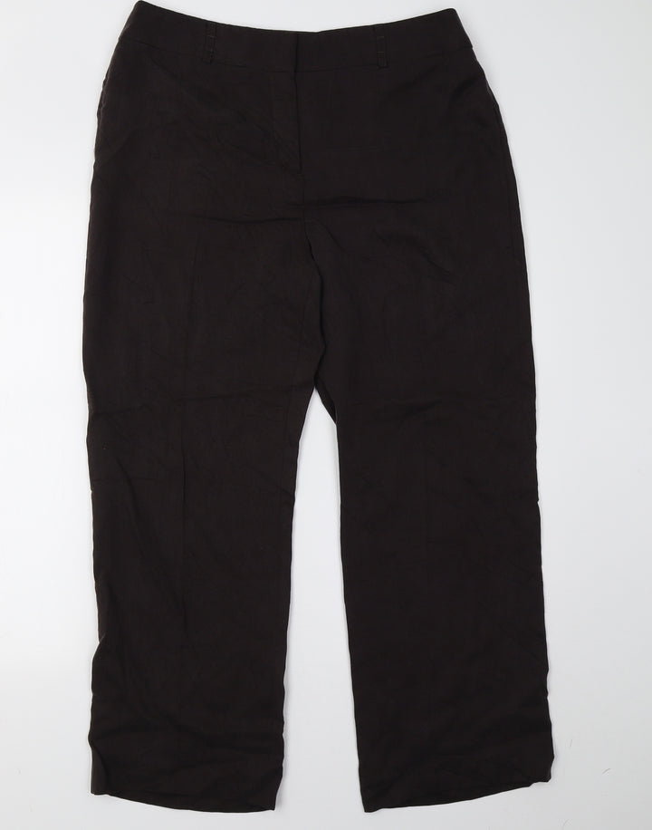 cc Womens Brown Trousers Size 14 L30 in
