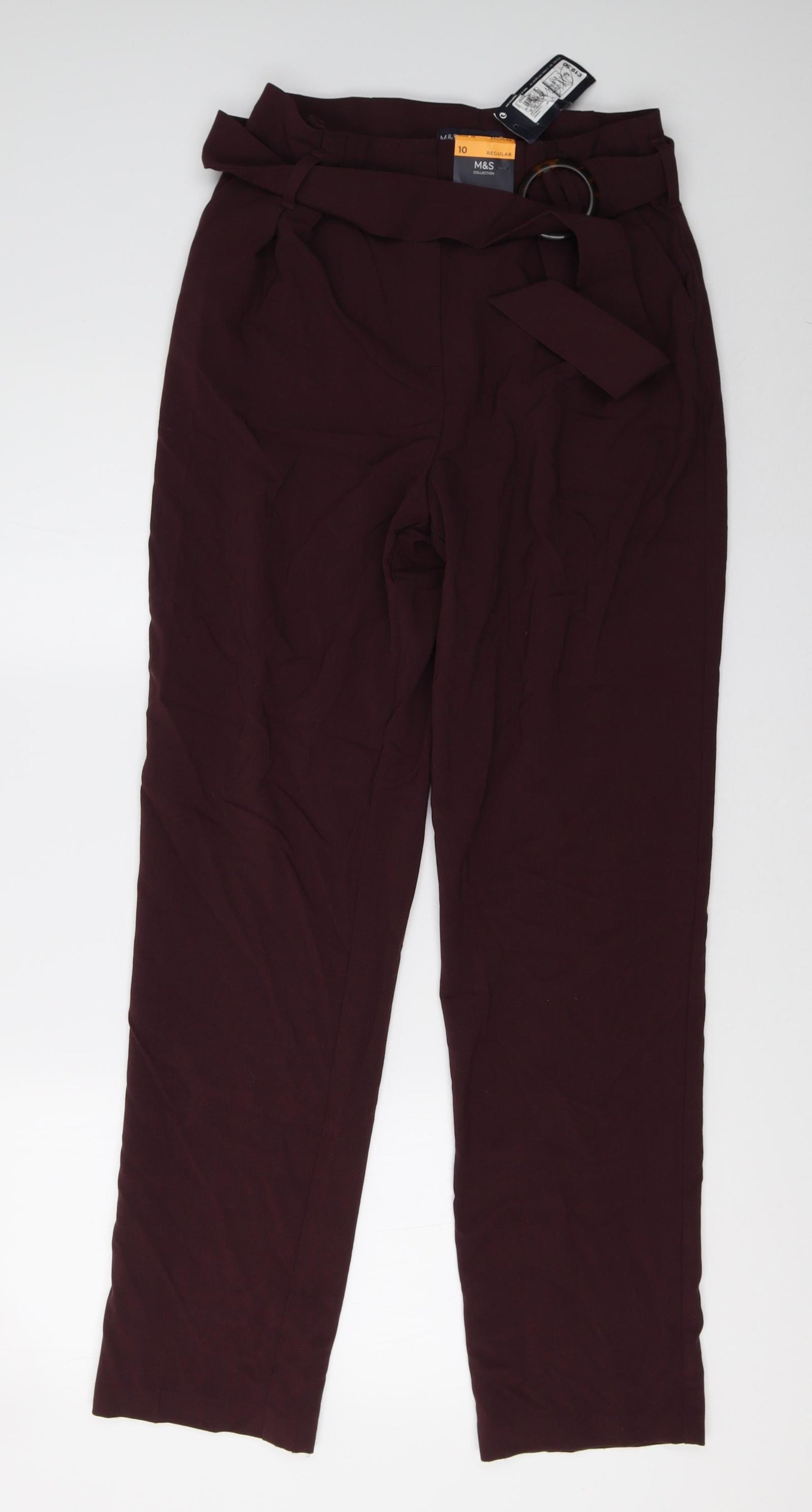 Marks and Spencer Womens Purple   Trousers  Size 10 L29 in