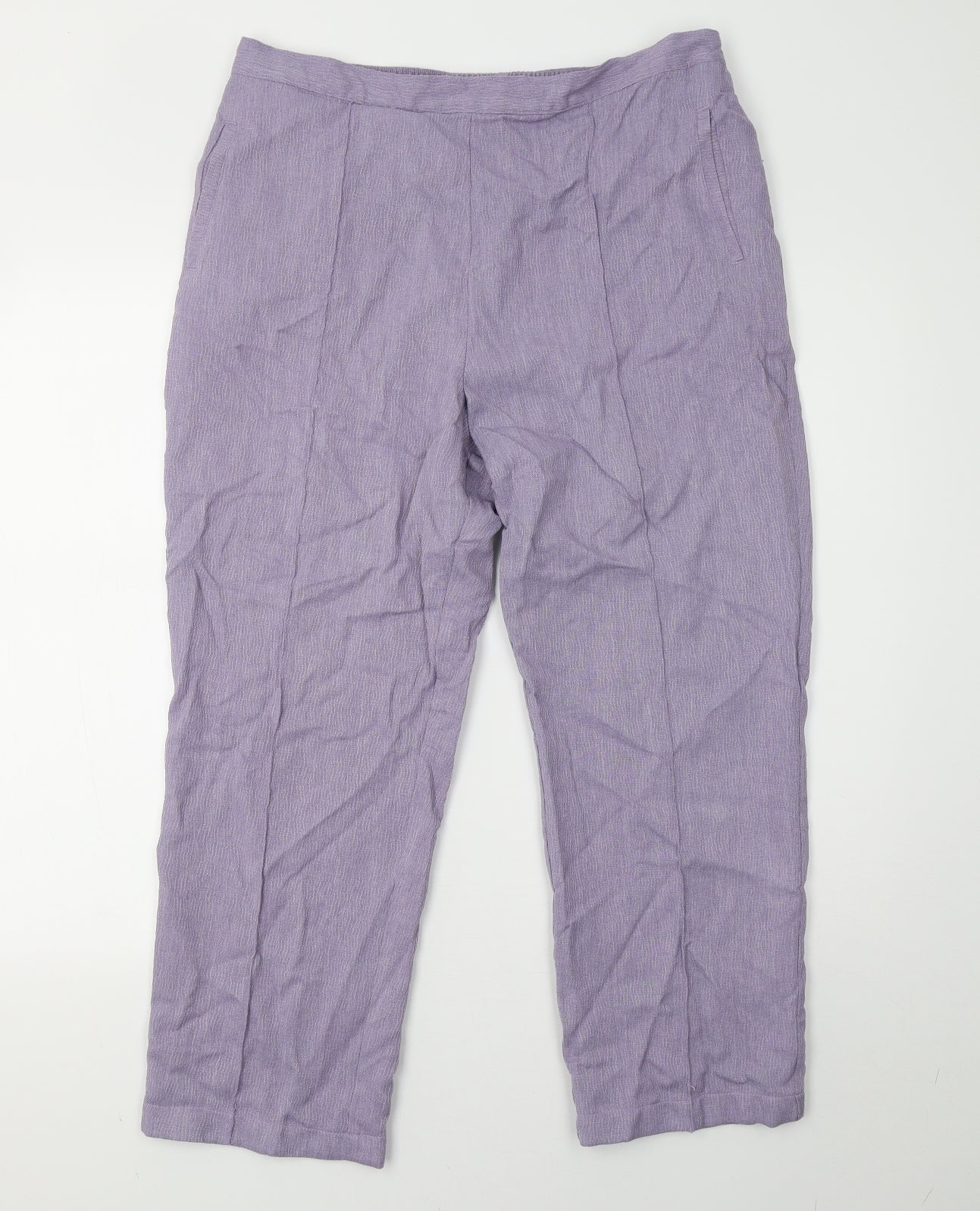 Marks and Spencer Womens Purple   Trousers  Size 16 L26 in