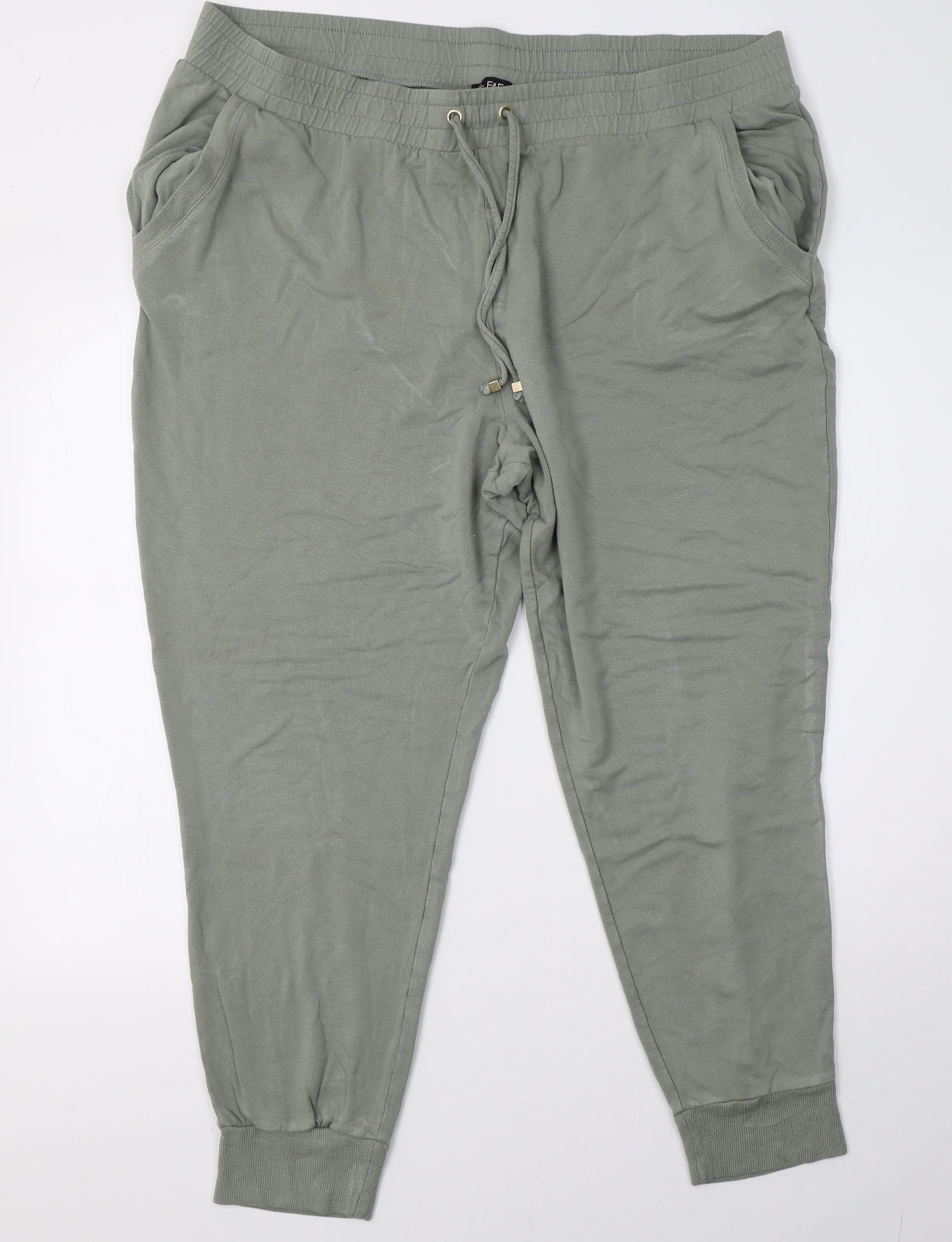 F&F Womens Green   Jogger Trousers Size 22 L29 in