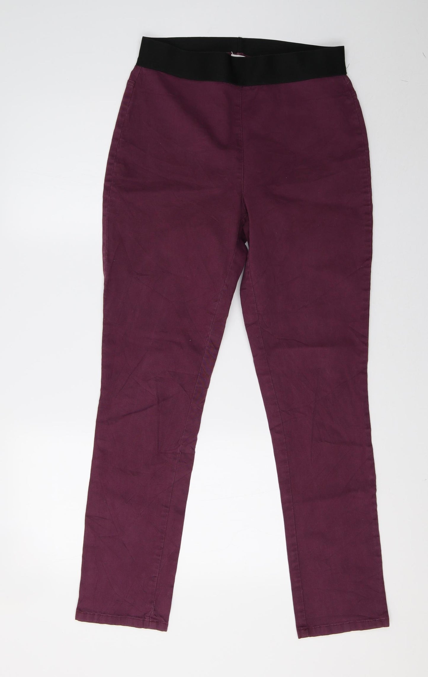 Damart Womens Purple  Denim Jegging Trousers Size 14 L31 in