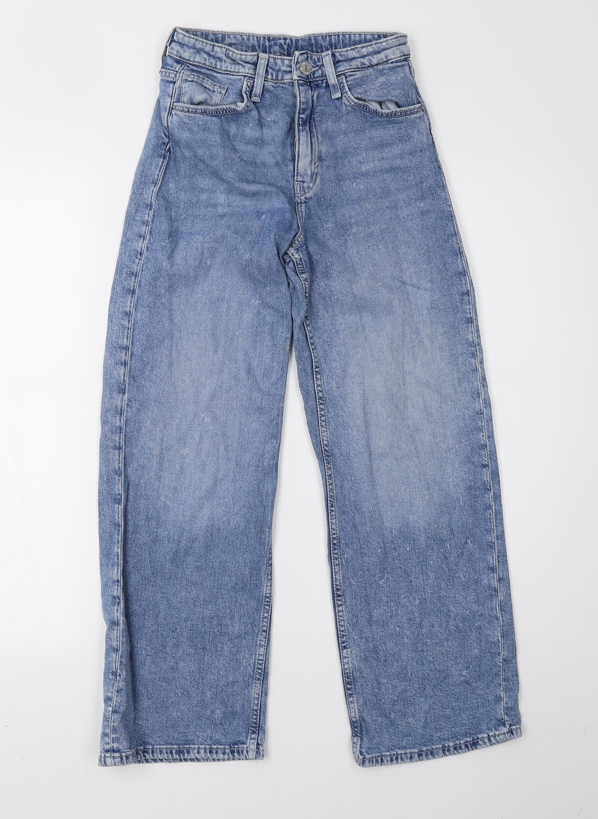 Primark Girls Blue  Denim Wide-Leg Jeans Size 10-11 Years