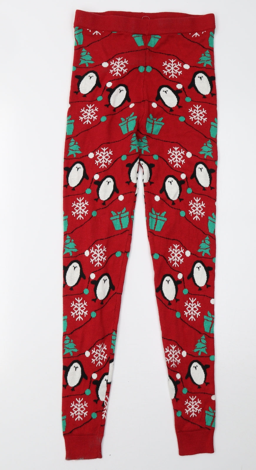 F&F Womens Red Geometric   Pyjama Pants Size 6  - Christmas