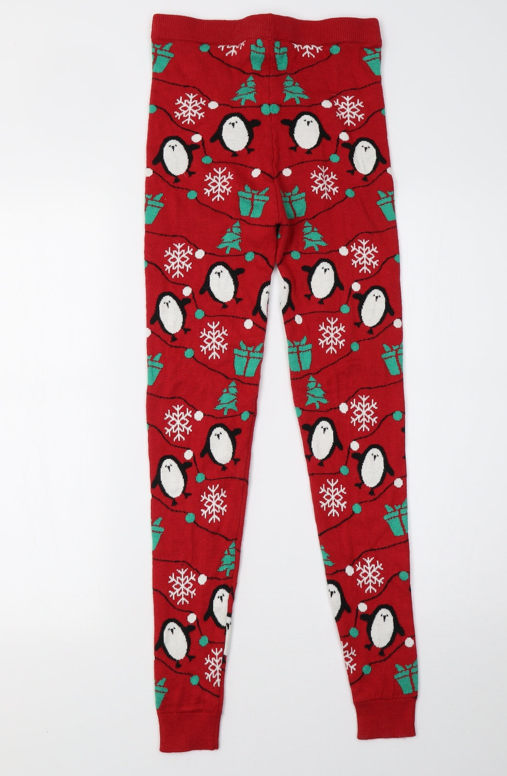 F&F Womens Red Geometric   Pyjama Pants Size 6  - Christmas