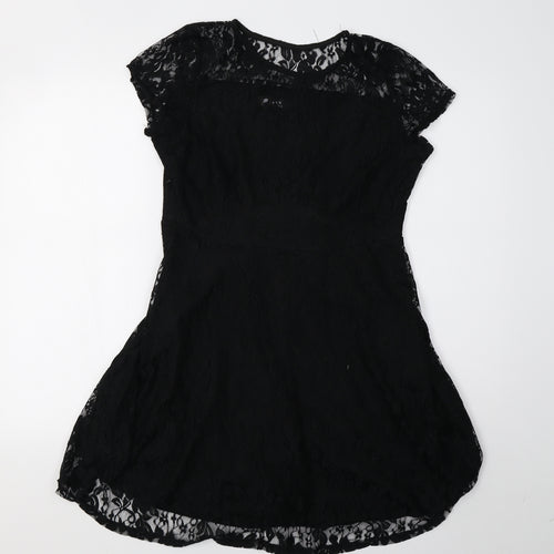 measoul Womens Black  Lace A-Line  Size 10