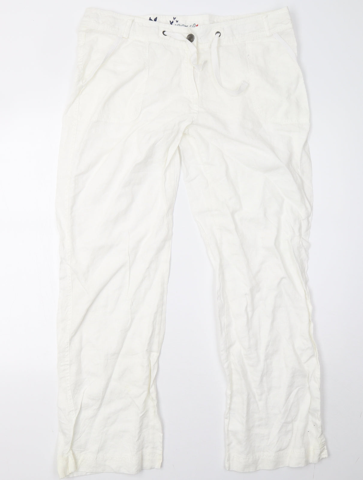 Primark Womens White   Trousers  Size 16 L32 in