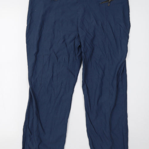 canda Womens Blue   Trousers  Size 14 L28 in