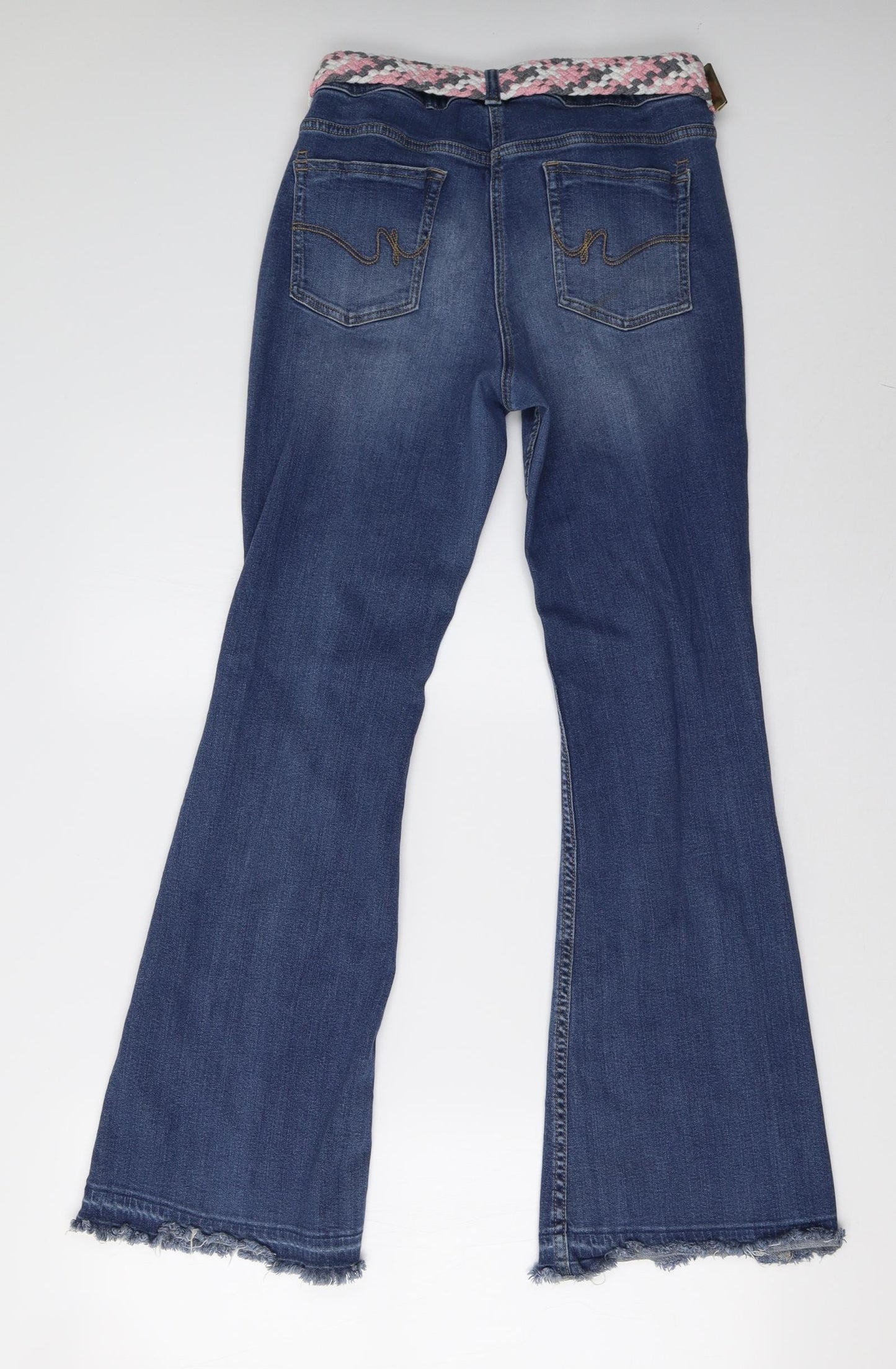 NEXT Womens Blue  Denim Flared Jeans Size 12 L31 in