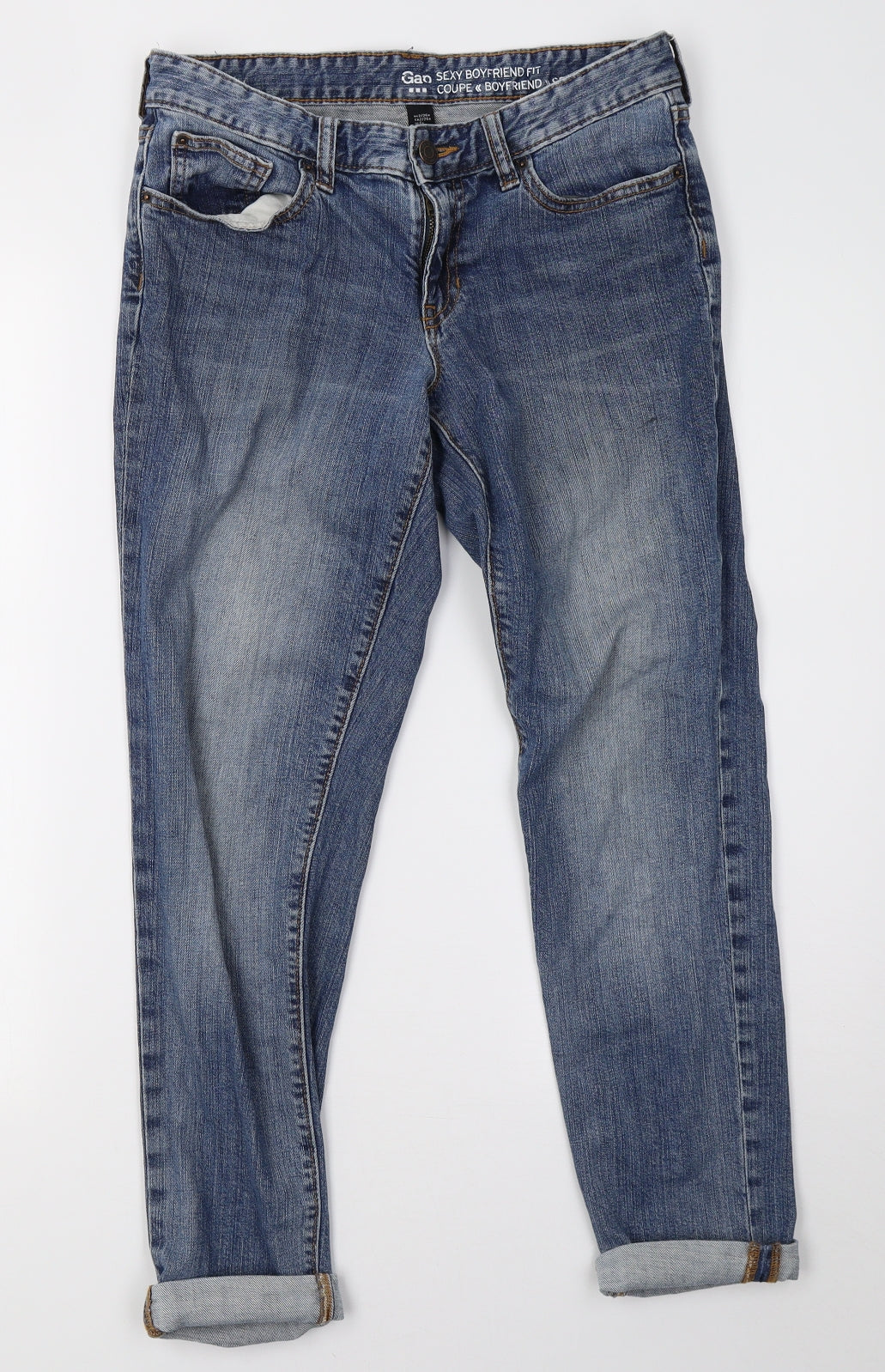 Gap Womens Blue  Denim Straight Jeans Size 6 L26 in