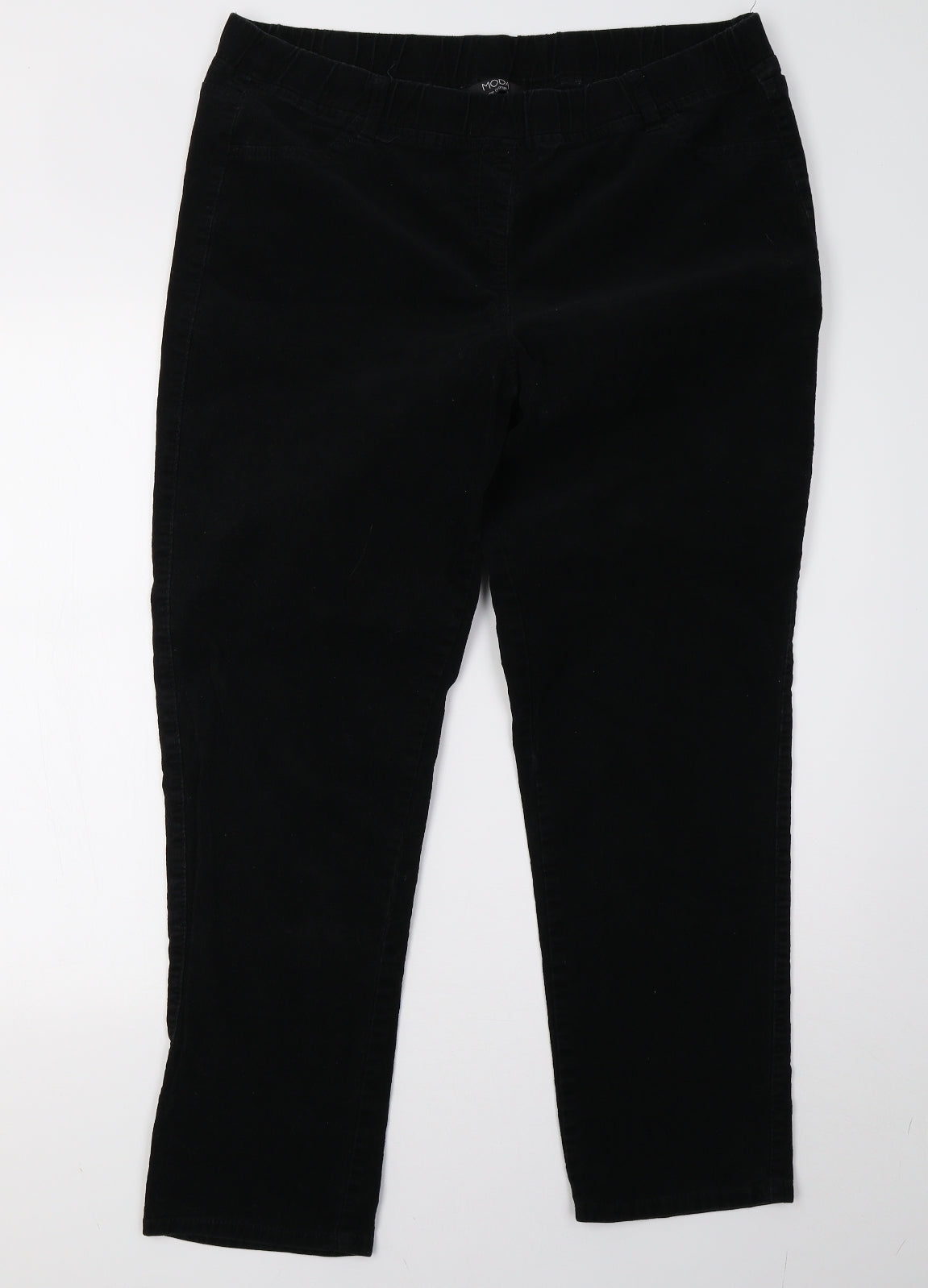 George Womens Black  Velvet Jegging Trousers Size 20 L32 in