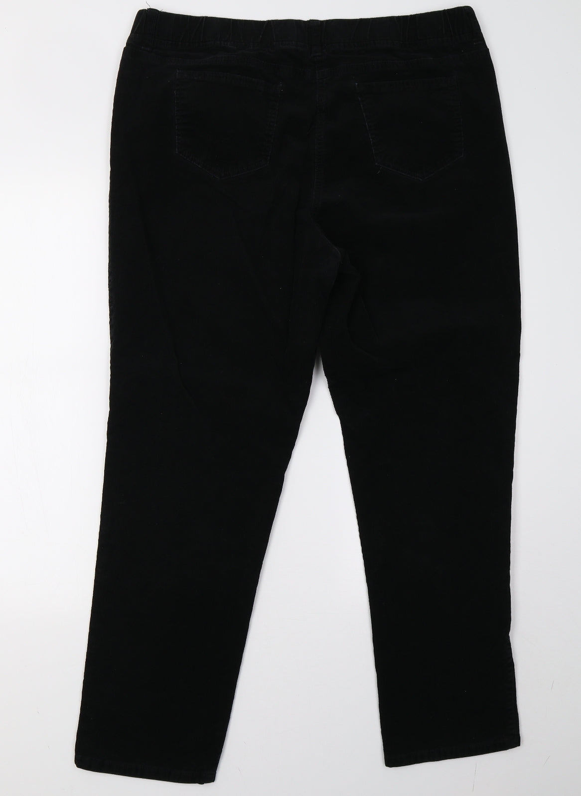 George Womens Black  Velvet Jegging Trousers Size 20 L32 in