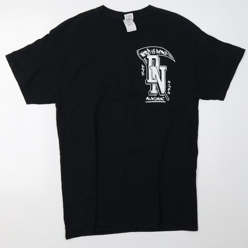 Gildan Mens Black    T-Shirt Size M
