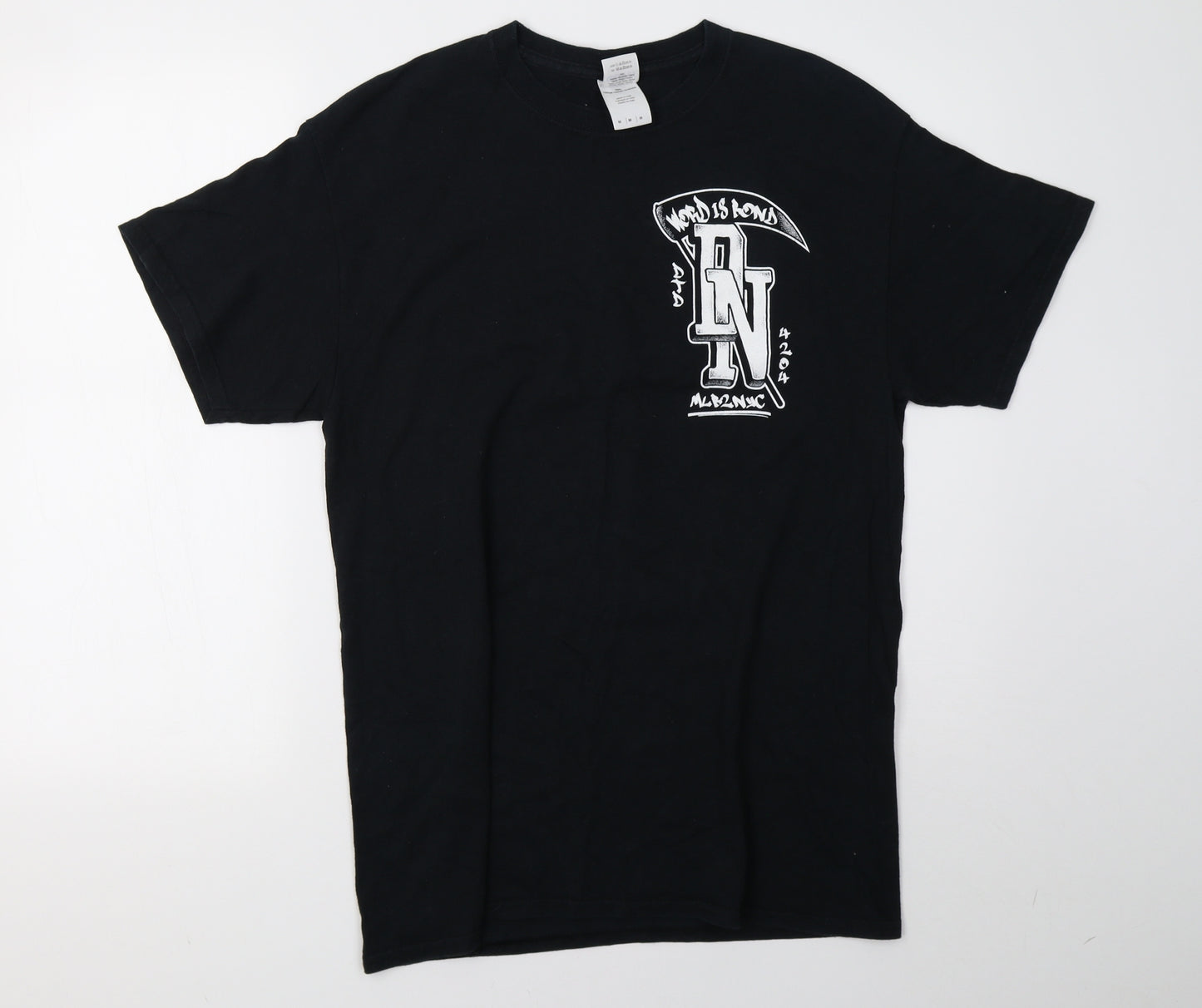 Gildan Mens Black    T-Shirt Size M