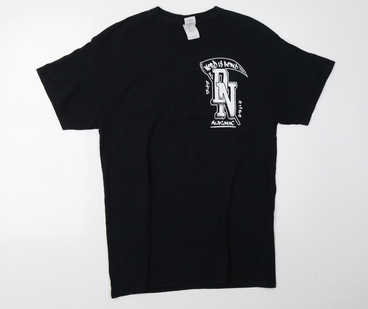 Gildan Mens Black    T-Shirt Size M