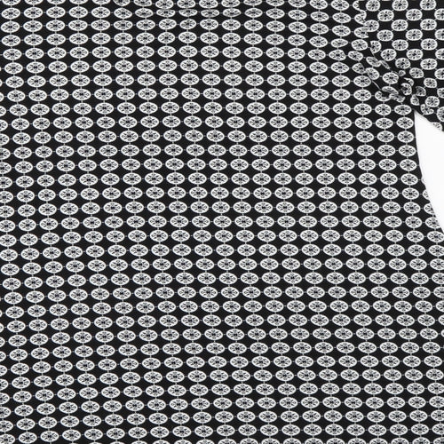 Dorothy Perkins Womens Black Geometric  Tunic Blouse Size 10