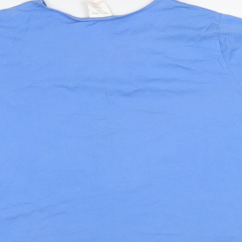 Anne De Lancay Womens Blue   Basic T-Shirt Size L