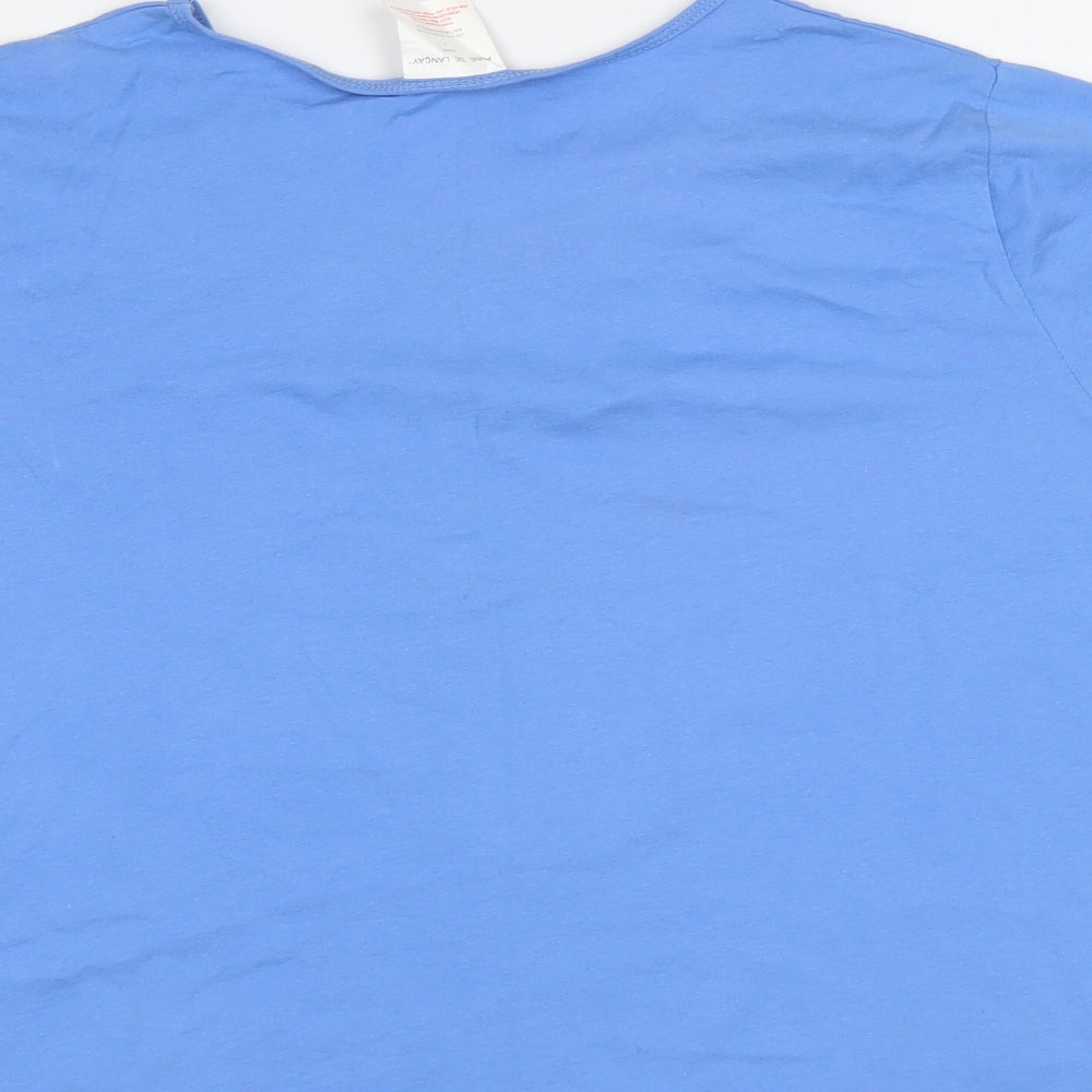 Anne De Lancay Womens Blue   Basic T-Shirt Size L