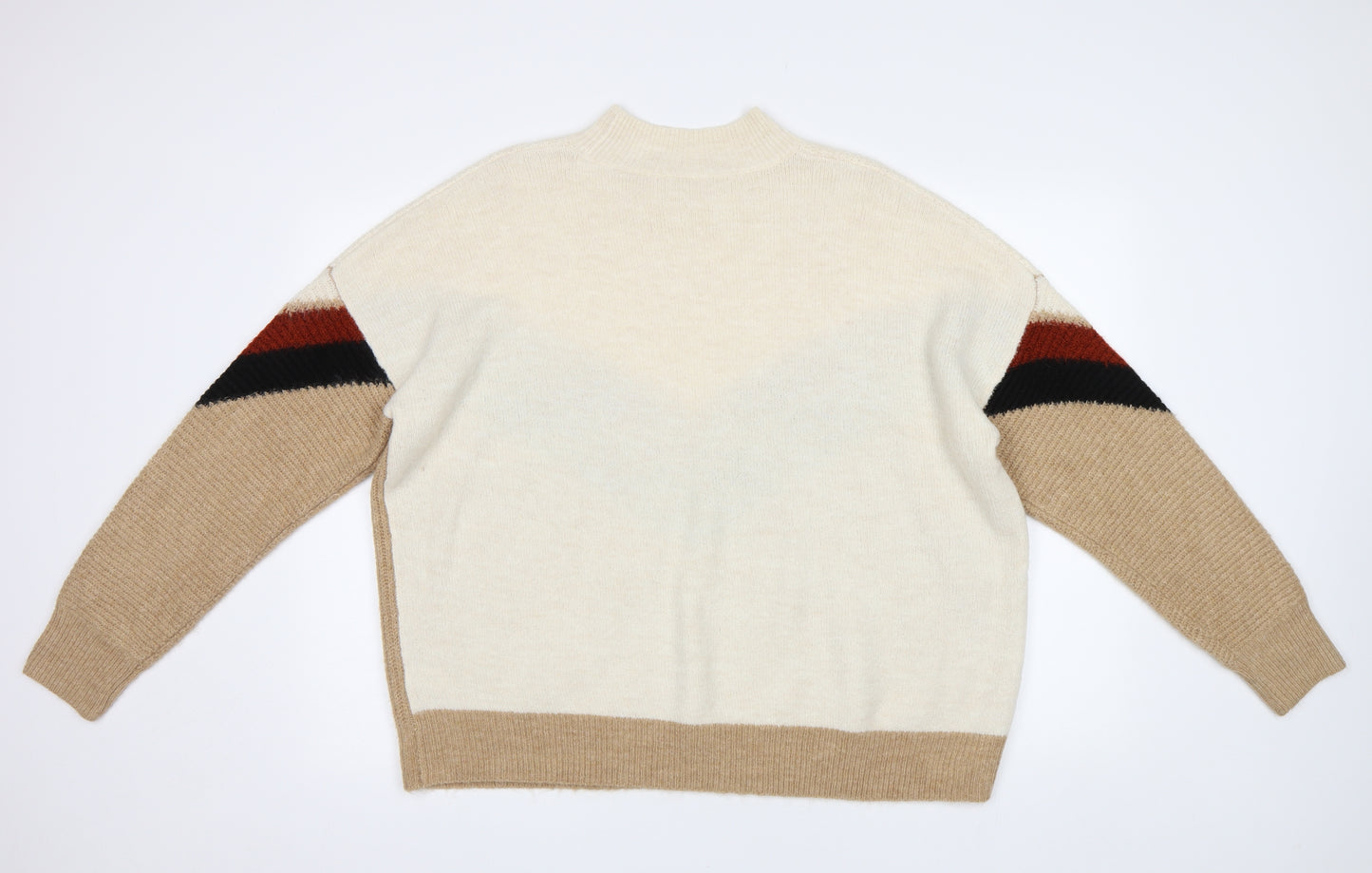 TU Womens Beige Striped  Pullover Jumper Size 20