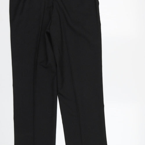 Flip back Boys Black Striped  Dress Pants Trousers Size 11 Years