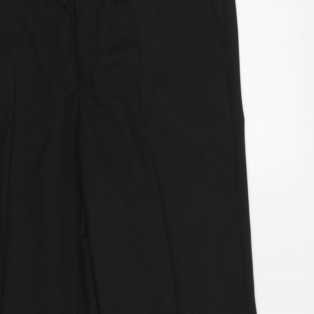 Flip back Boys Black Striped  Dress Pants Trousers Size 11 Years