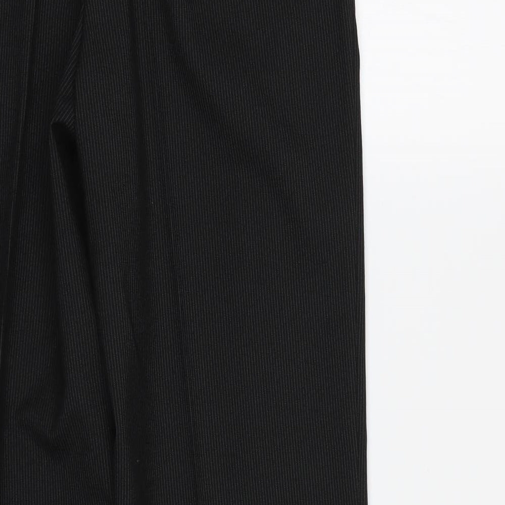 Flip back Boys Black Striped  Dress Pants Trousers Size 11 Years