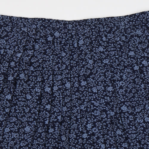 Debenhams Womens Blue Floral  Pleated Skirt Size 18