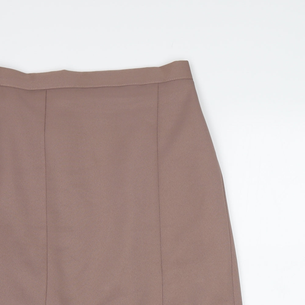 Preworn Womens Beige   Straight & Pencil Skirt Size 14