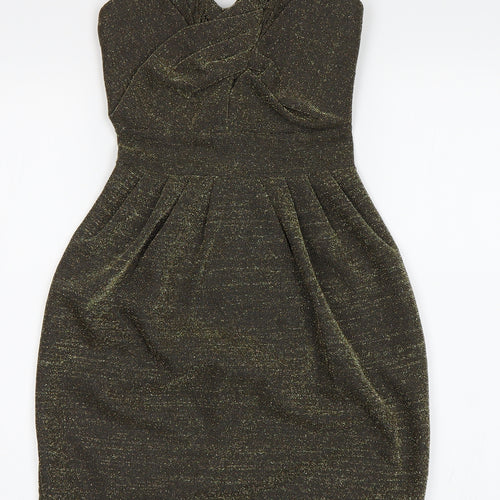 HB&M Womens Gold   Bodycon  Size 6