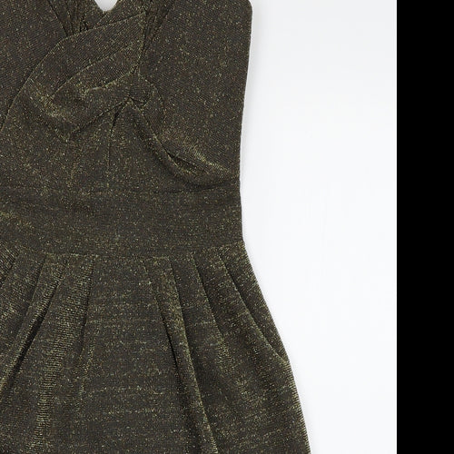 HB&M Womens Gold   Bodycon  Size 6