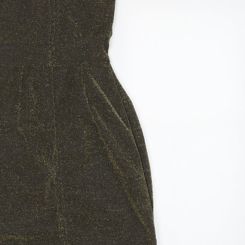 HB&M Womens Gold   Bodycon  Size 6