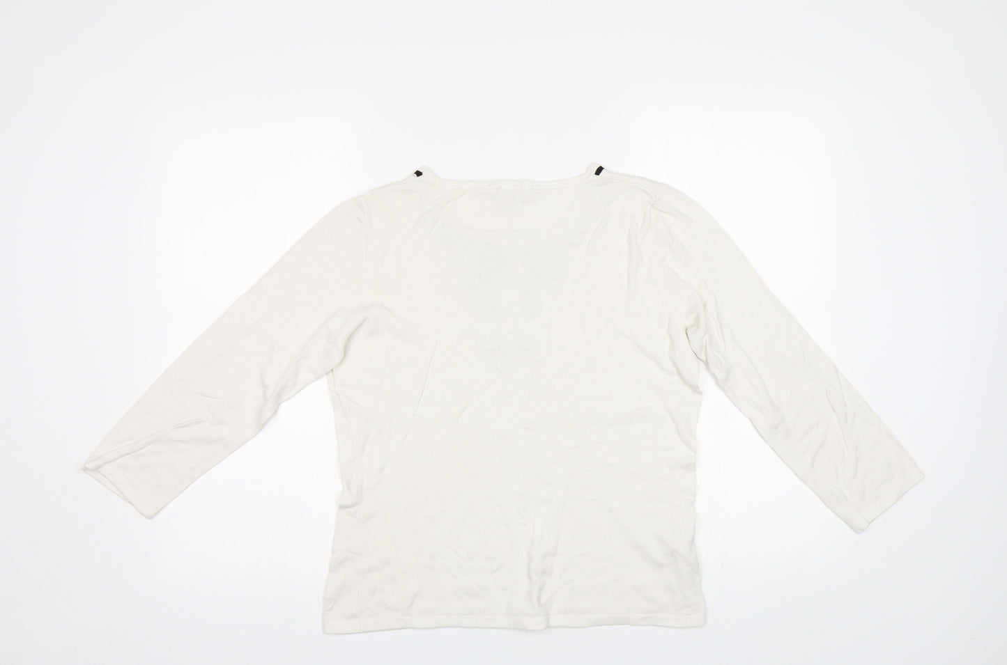 CC Womens White   Pullover Jumper Size M  - Embelished Neckline