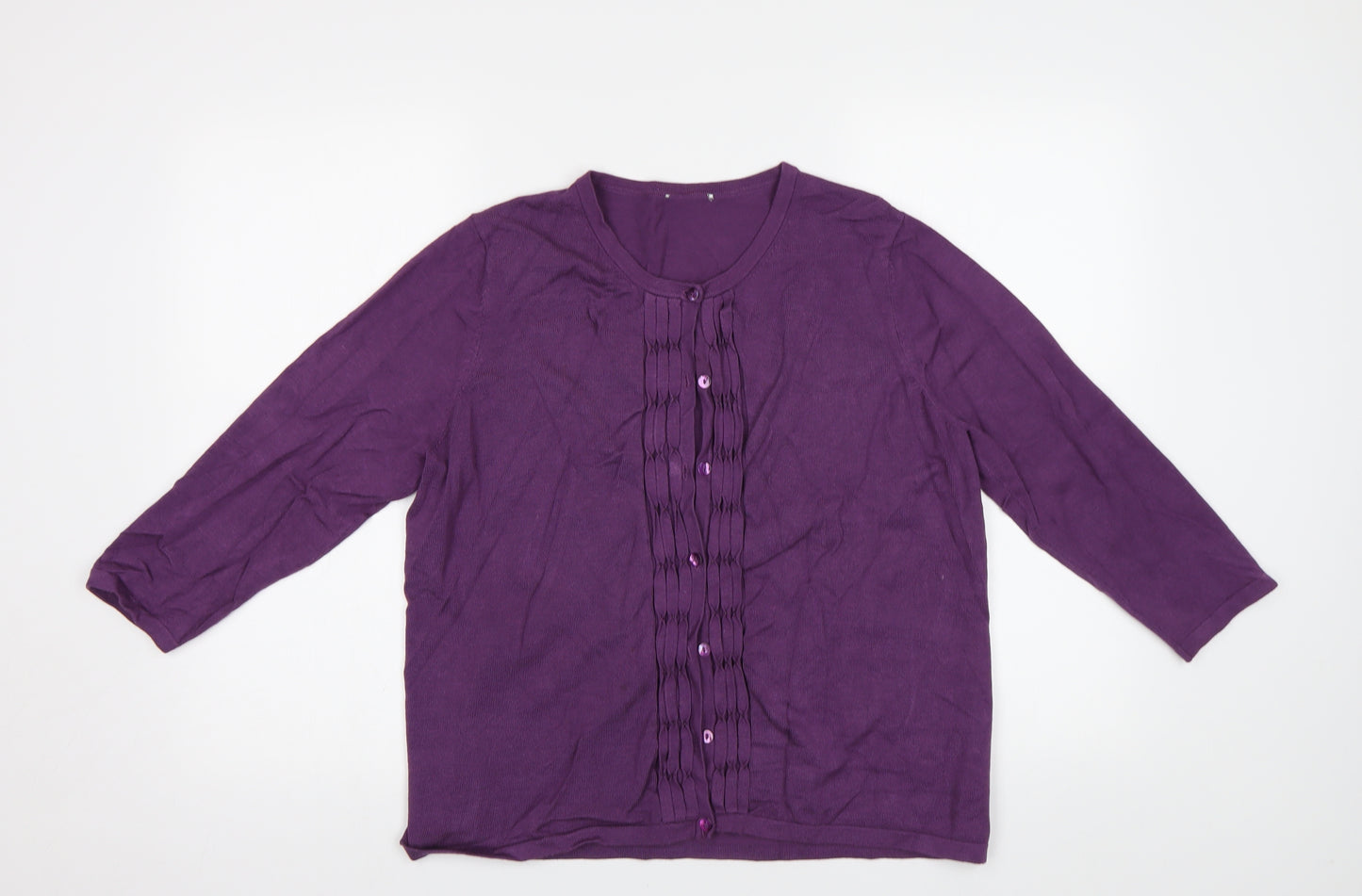 Preworn Womens Purple   Cardigan Jumper Size 14