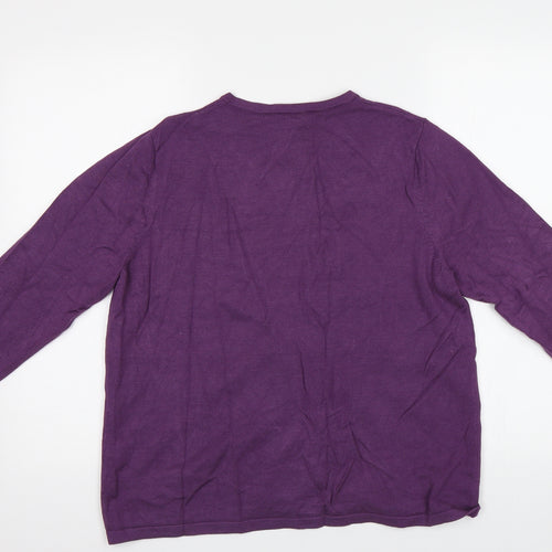Preworn Womens Purple   Cardigan Jumper Size 14