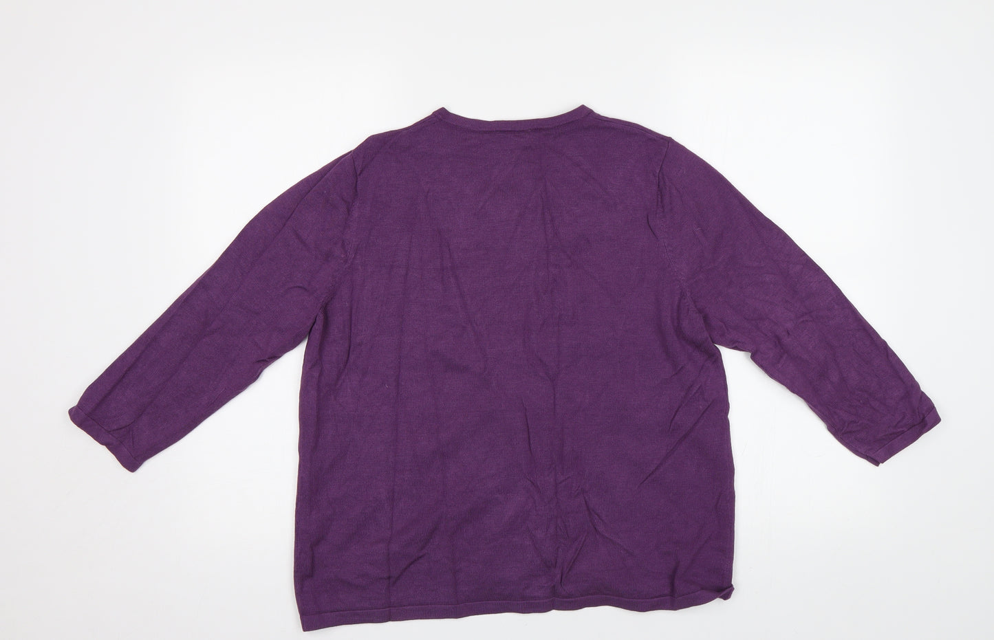 Preworn Womens Purple   Cardigan Jumper Size 14