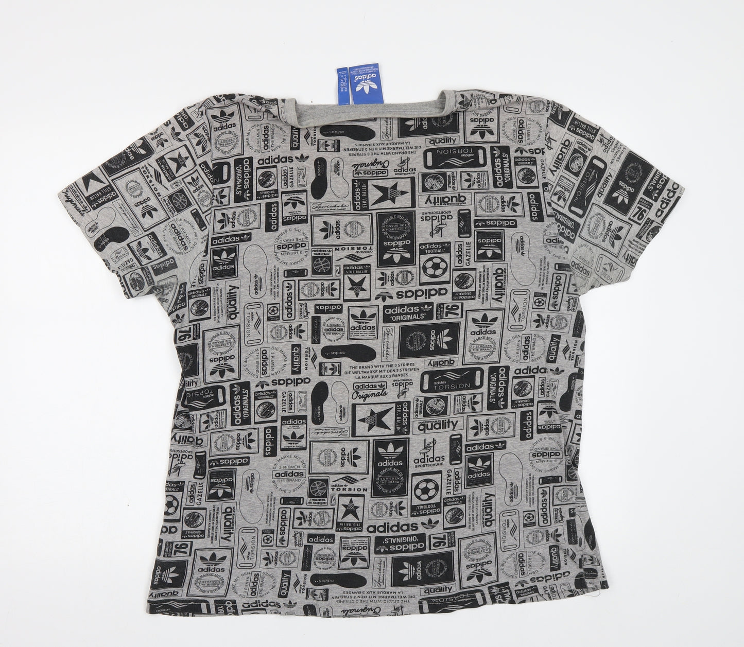 adidas Mens Grey    T-Shirt Size XL