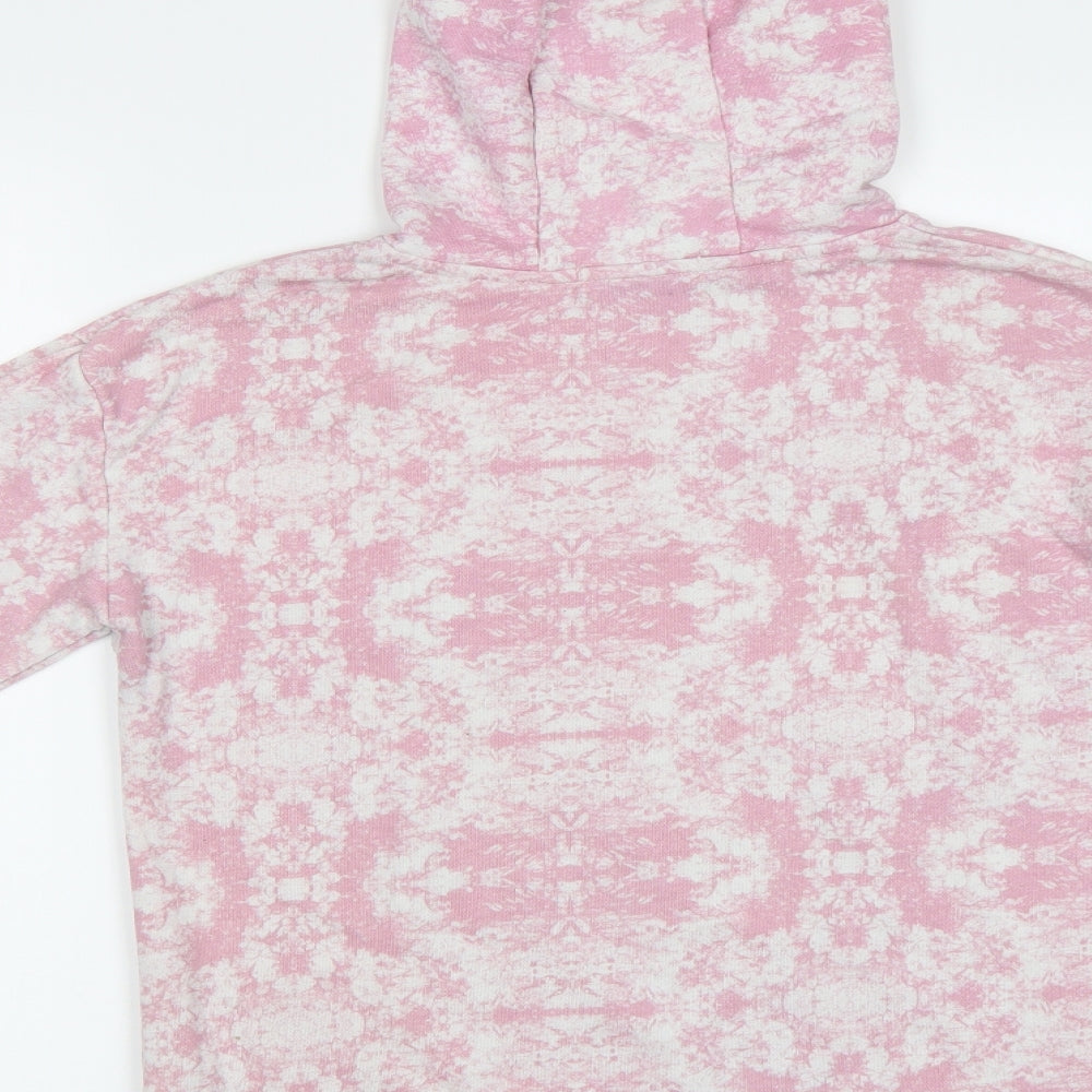 Primark Girls Pink Batik  Pullover Hoodie Size 12 Years