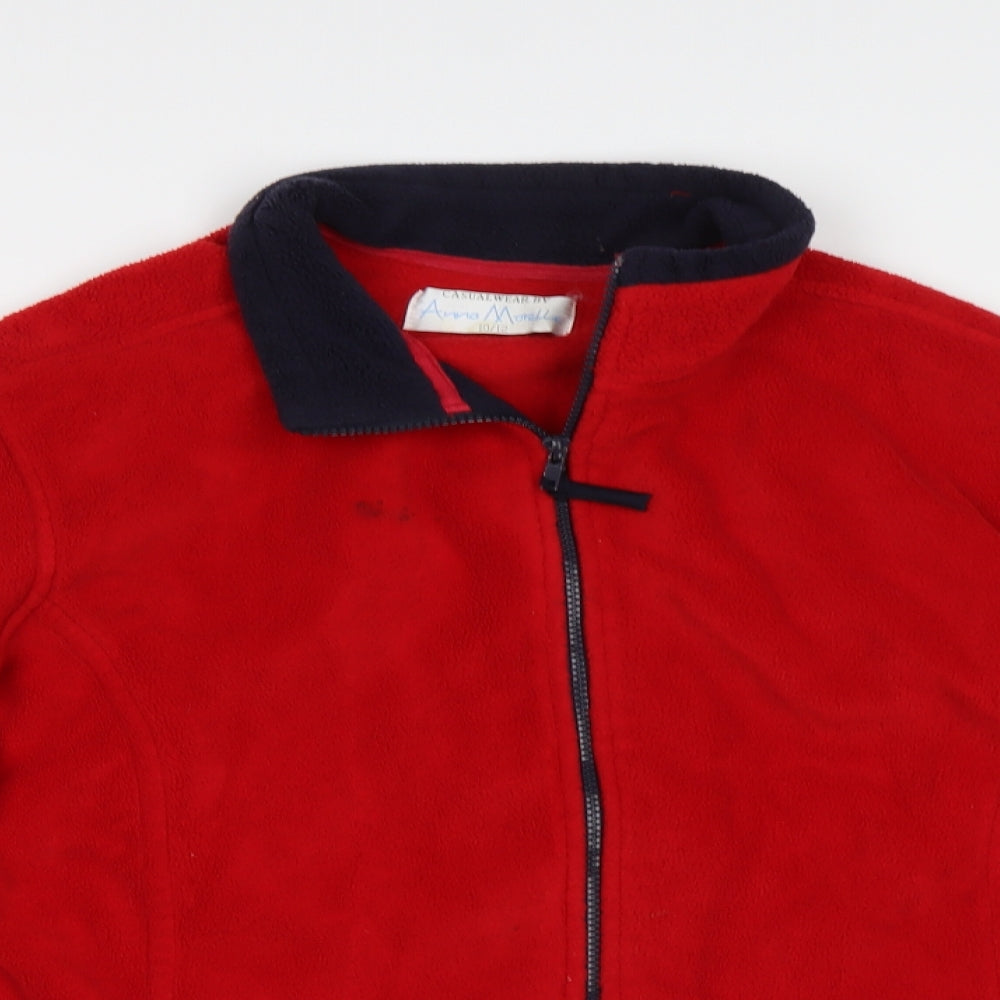 Anna Morelle Womens Red   Pullover Sweatshirt Size 12