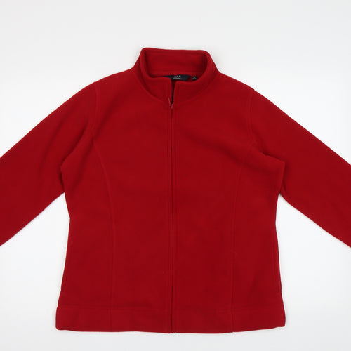 Isle Womens Red   Full Zip Sweatshirt Size 14