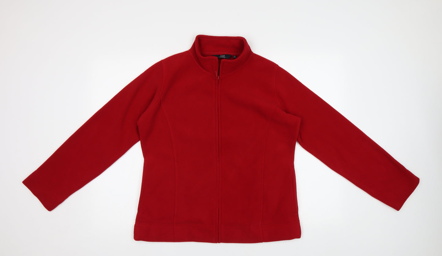 Isle Womens Red   Full Zip Sweatshirt Size 14
