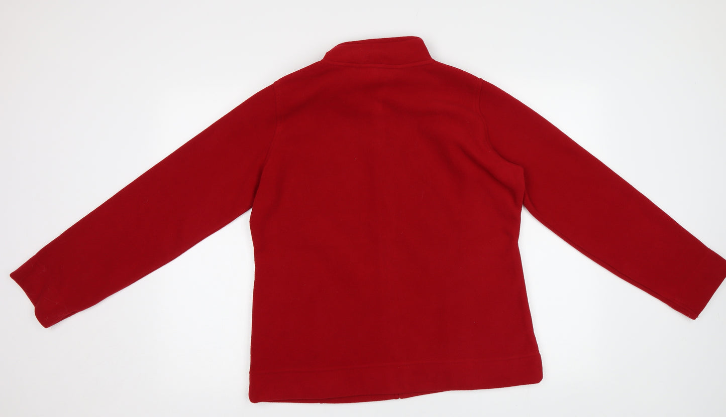 Isle Womens Red   Full Zip Sweatshirt Size 14