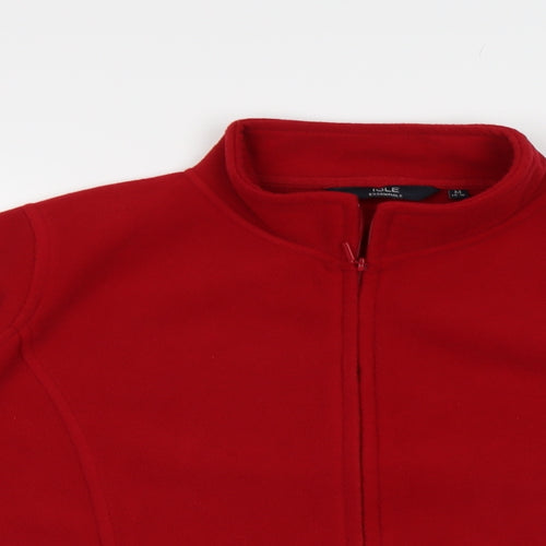Isle Womens Red   Full Zip Sweatshirt Size 14